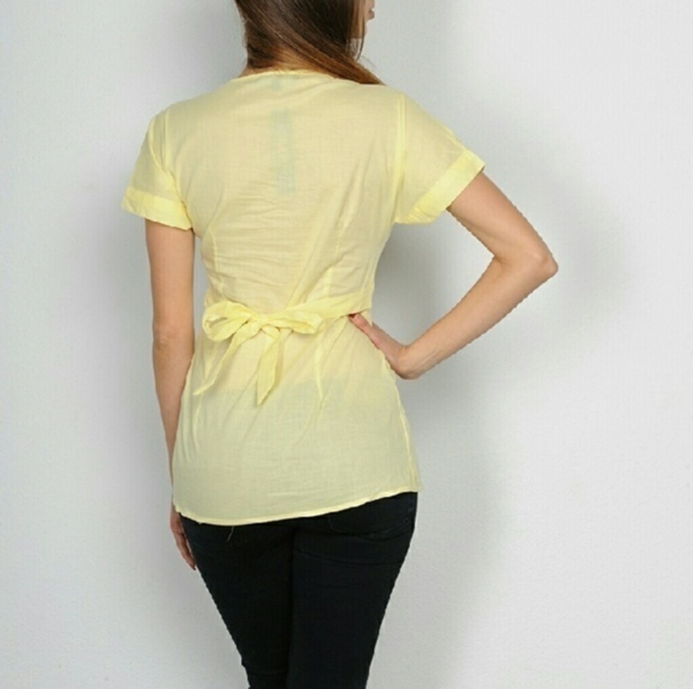 Yellow Embroidered Top - Picture 2 of 4